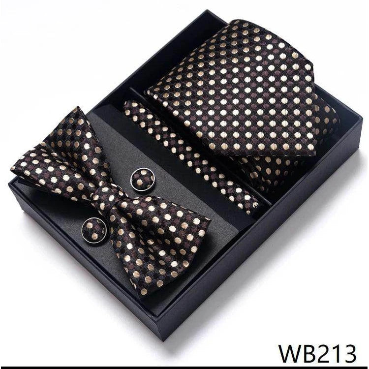 Wedding Present Tie Pocket Squares Cufflink Sets 28 Styles - VacationGrabs