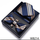 Wedding Present Tie Pocket Squares Cufflink Sets 28 Styles - VacationGrabs