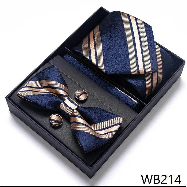 Wedding Present Tie Pocket Squares Cufflink Sets 28 Styles - VacationGrabs