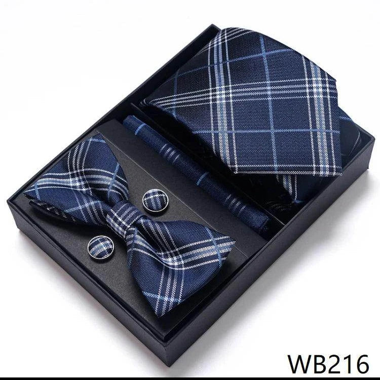 Wedding Present Tie Pocket Squares Cufflink Sets 28 Styles - VacationGrabs
