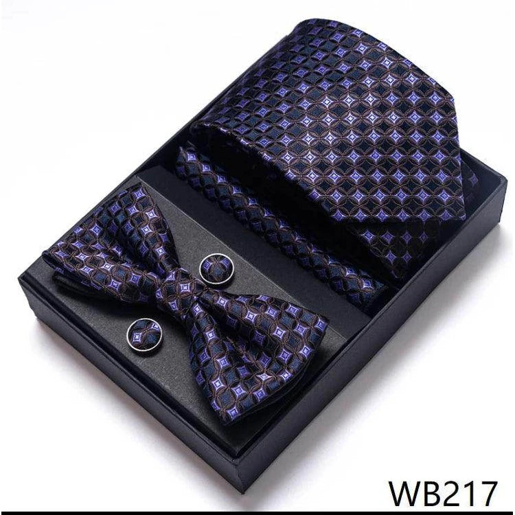 Wedding Present Tie Pocket Squares Cufflink Sets 28 Styles - VacationGrabs
