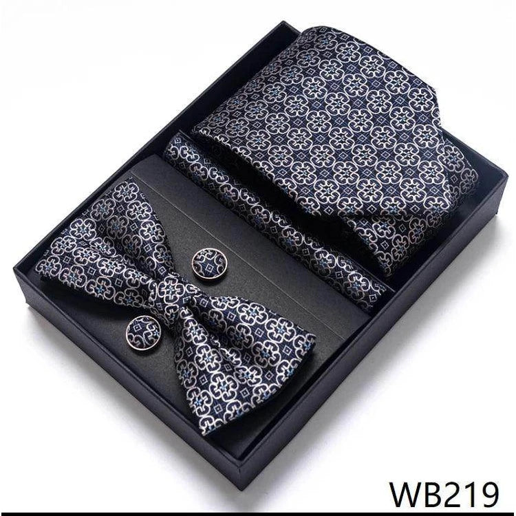 Wedding Present Tie Pocket Squares Cufflink Sets 28 Styles - VacationGrabs