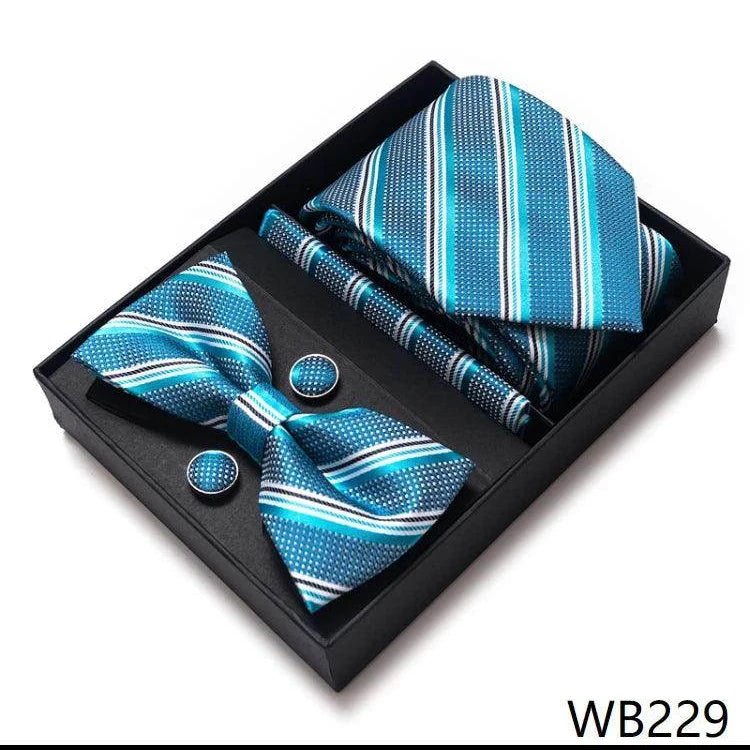 Wedding Present Tie Pocket Squares Cufflink Sets 28 Styles - VacationGrabs