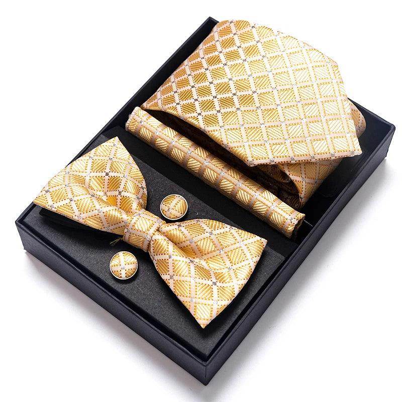 Wedding Present Tie Pocket Squares Cufflink Sets 28 Styles - VacationGrabs