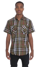 Casual Short Sleeve Checker Shirts - VacationGrabs