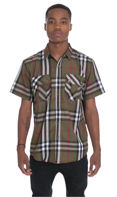 Casual Short Sleeve Checker Shirts - VacationGrabs