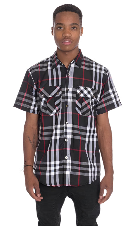 Casual Short Sleeve Checker Shirts - VacationGrabs