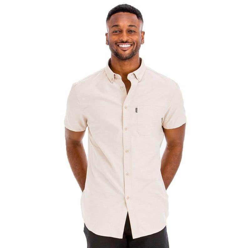 Mens Casual Short Sleeve Solid Shirts - VacationGrabs