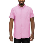 Mens Casual Short Sleeve Solid Shirts - VacationGrabs