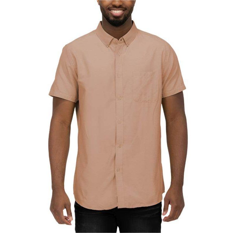 Mens Casual Short Sleeve Solid Shirts - VacationGrabs