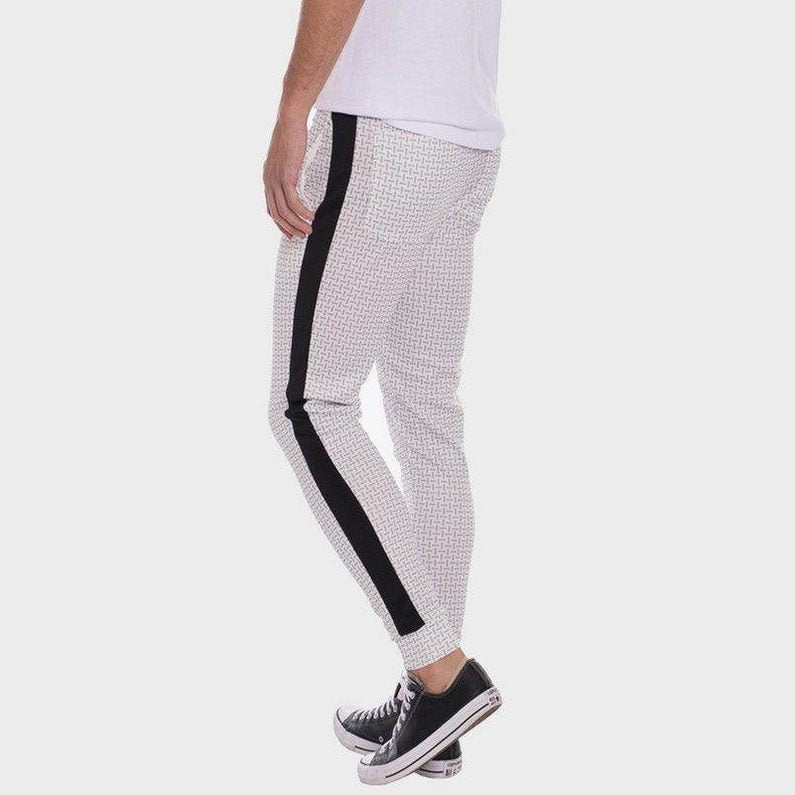 Patterned Sweatpants with Side Stripe - VacationGrabs
