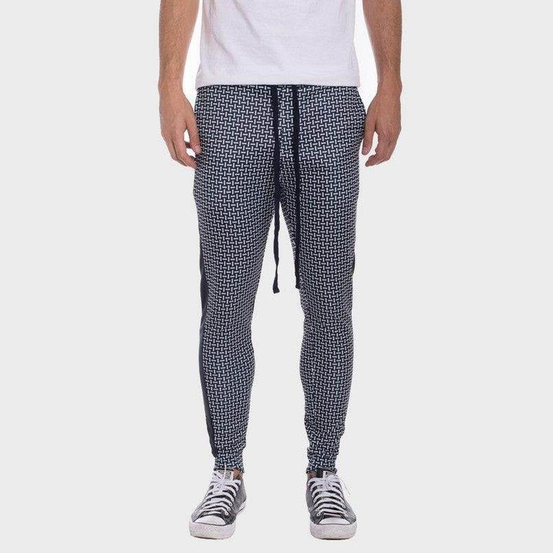 Patterned Sweatpants with Side Stripe - VacationGrabs