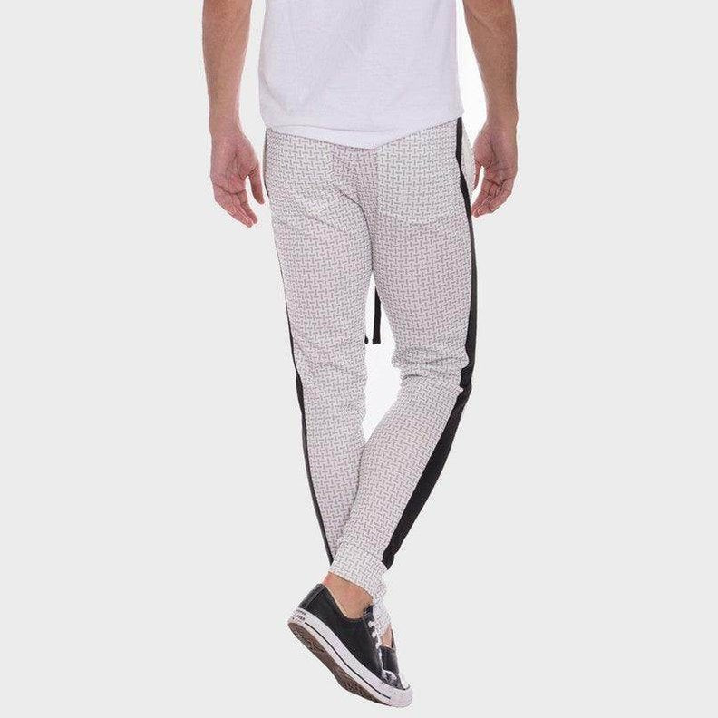 Patterned Sweatpants with Side Stripe - VacationGrabs