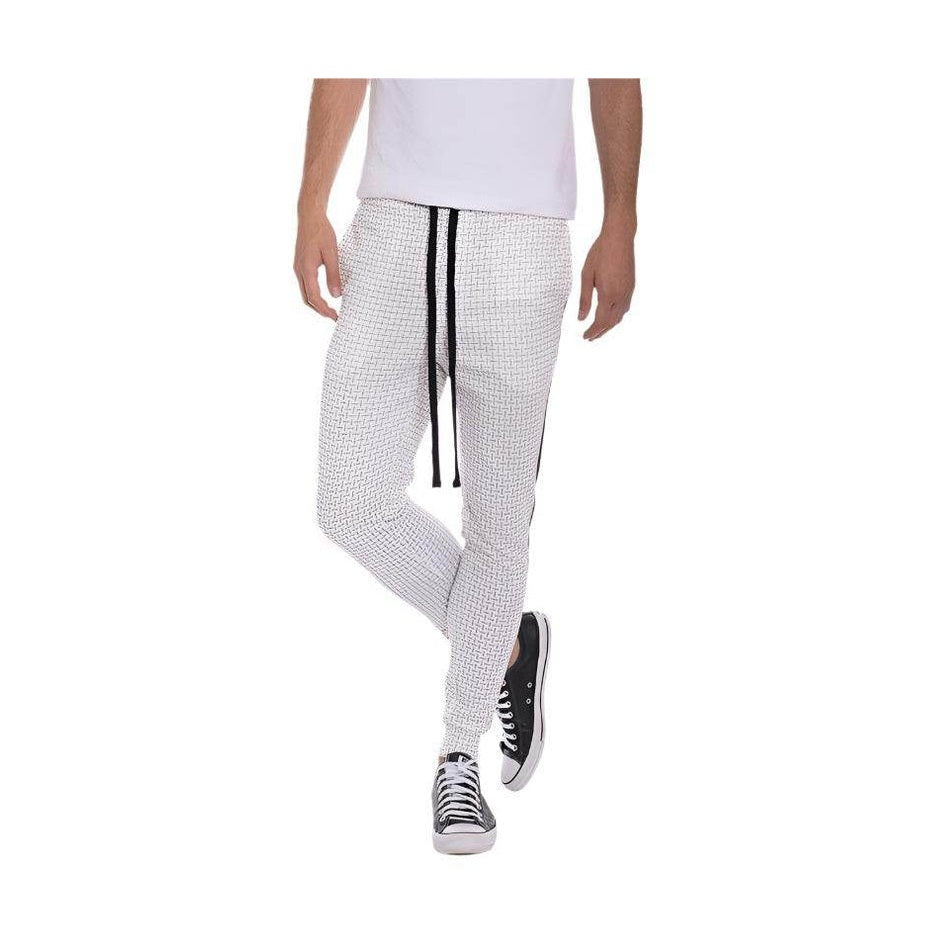 Patterned Sweatpants with Side Stripe - VacationGrabs