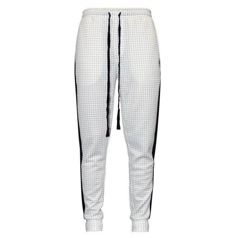 Patterned Sweatpants with Side Stripe - VacationGrabs