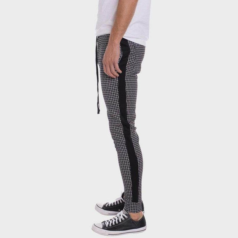 Patterned Sweatpants with Side Stripe - VacationGrabs