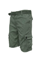 Mens Belted Cargo Shorts with Belt - VacationGrabs