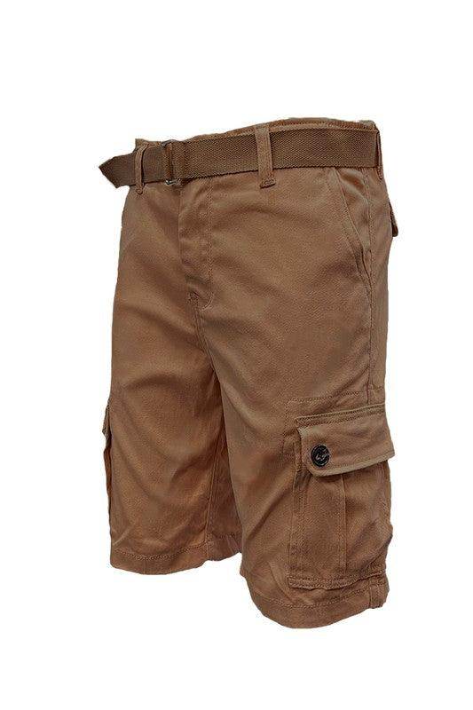 Men's Shorts Weiv Mens Belted Cargo Shorts with Belt