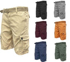 Mens Belted Cargo Shorts with Belt - VacationGrabs