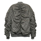 Microsuede Scrunched Bomber Jacket - VacationGrabs