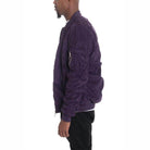 Microsuede Scrunched Bomber Jacket - VacationGrabs