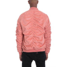 Microsuede Scrunched Bomber Jacket - VacationGrabs