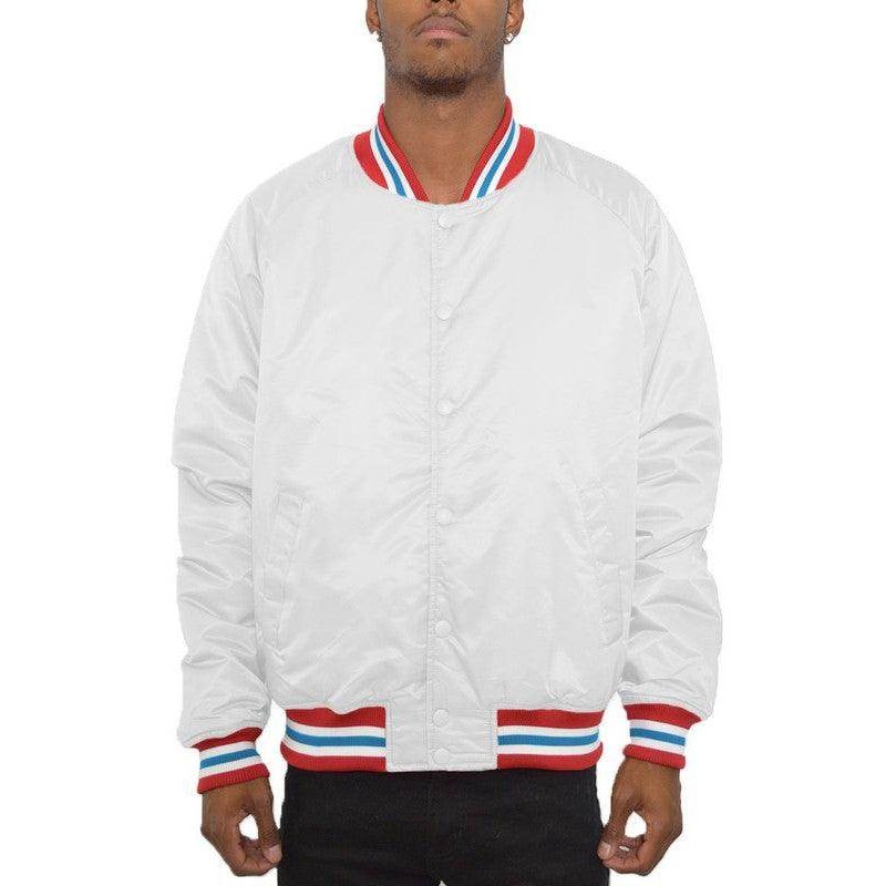 Mens Solid Color Varsity Jackets - VacationGrabs