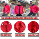 Mens Solid Color Varsity Jackets - VacationGrabs