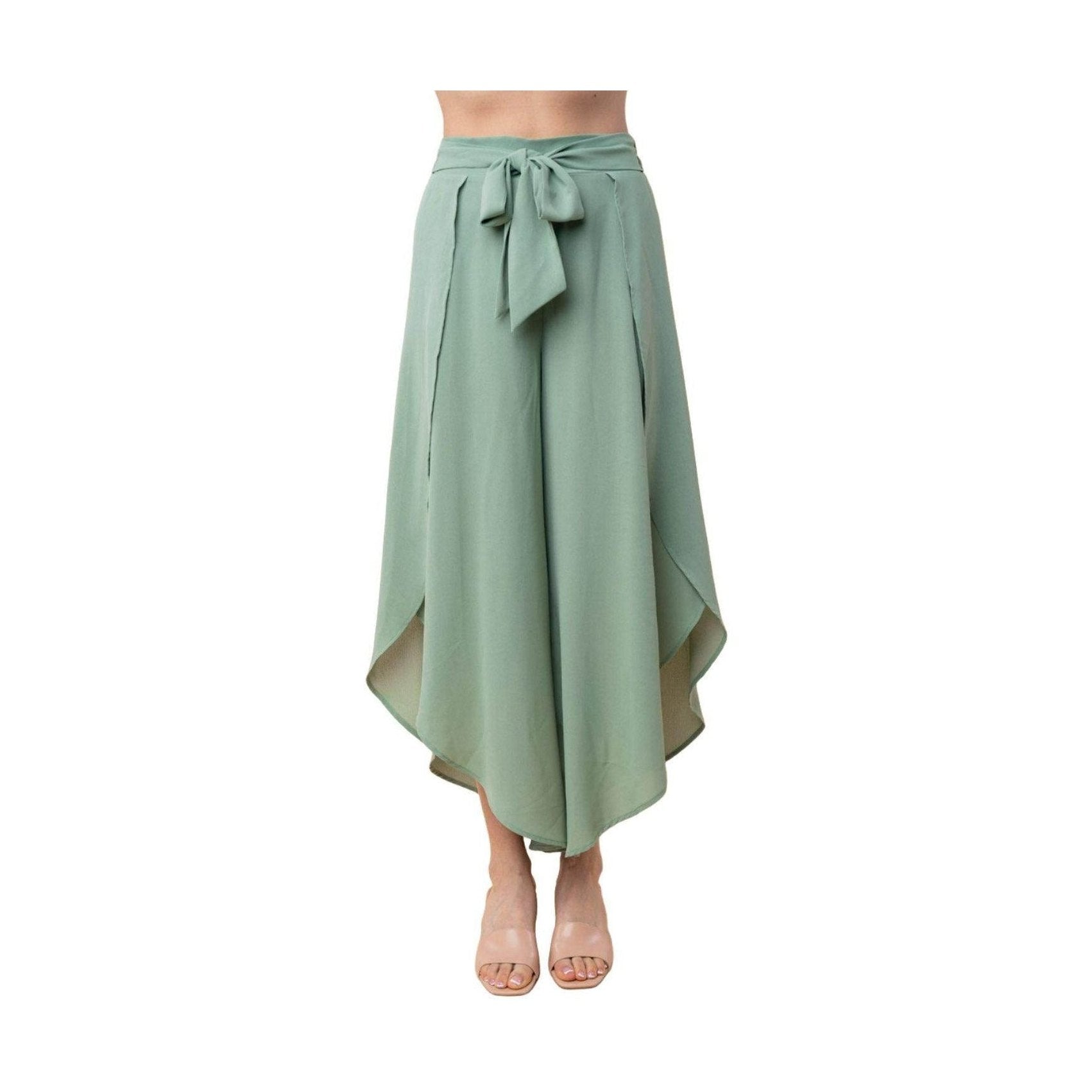 White Birch High Waisted Woven Pants - VacationGrabs