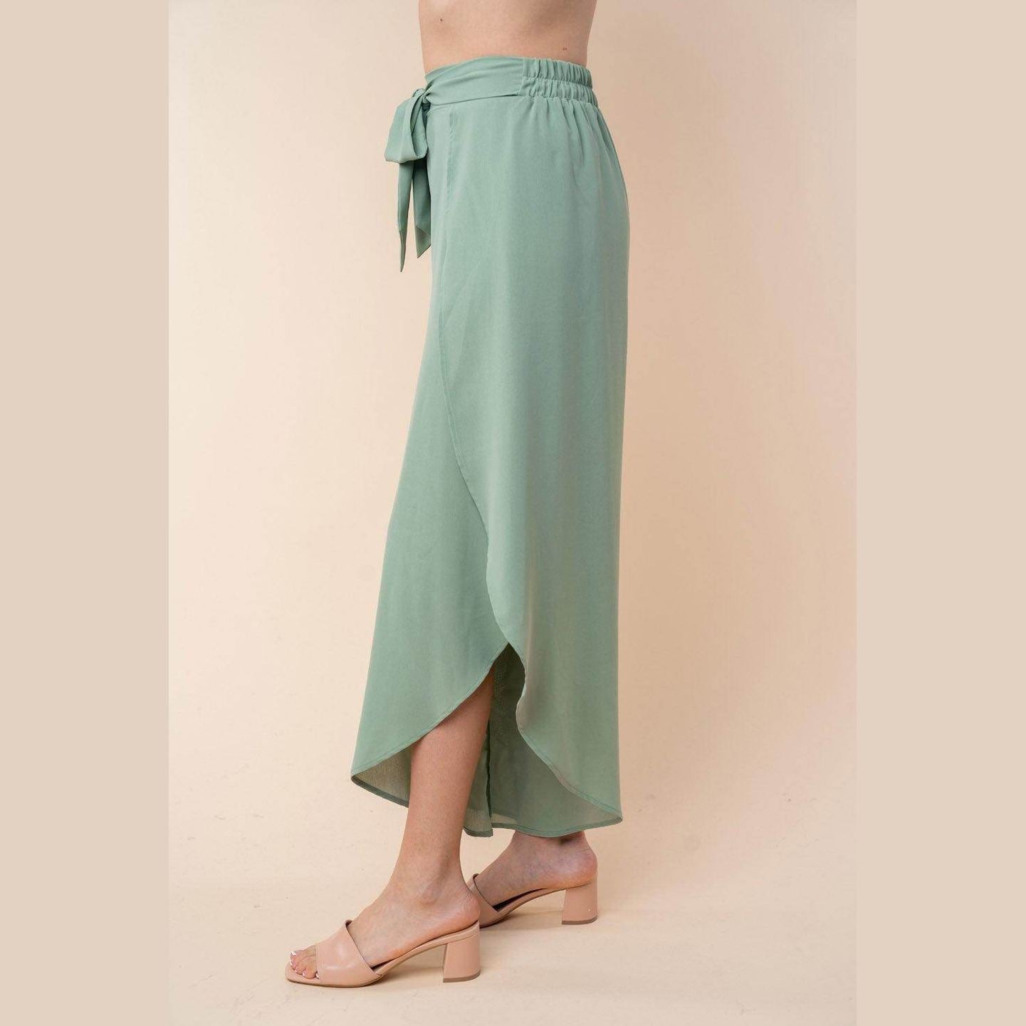 White Birch High Waisted Woven Pants - VacationGrabs