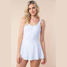 White Birch Sleeveless Performance Knit Swim Dress - VacationGrabs