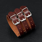 Wide Cuff Punk Bracelets Vintage 3 Layers Black Brown - VacationGrabs