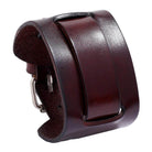 Wide Cuff Punk Bracelets Vintage 3 Layers Black Brown - VacationGrabs