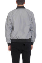 WEIV Men's Gray Windbreaker for Travel with Soft Fabric and Elastic Cuffs