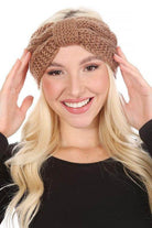 Winter Crochet Bow Twisted Head Band - VacationGrabs