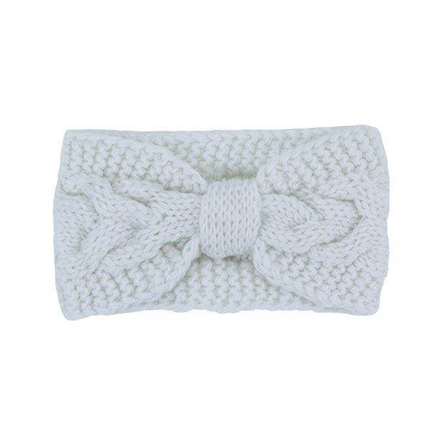 Winter Crochet Bow Twisted Head Band - VacationGrabs