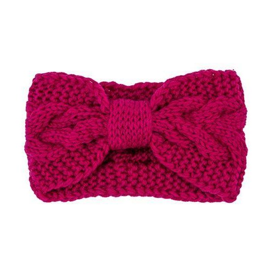 Winter Crochet Bow Twisted Head Band - VacationGrabs