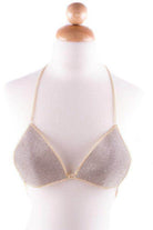 Bella Chic gold mesh bra for women featuring a stylish design and delicate mesh fabric