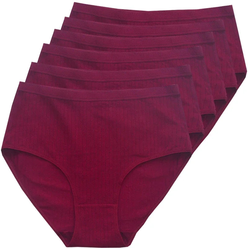 Women's cotton panties in burgundy, ideal for everyday comfort