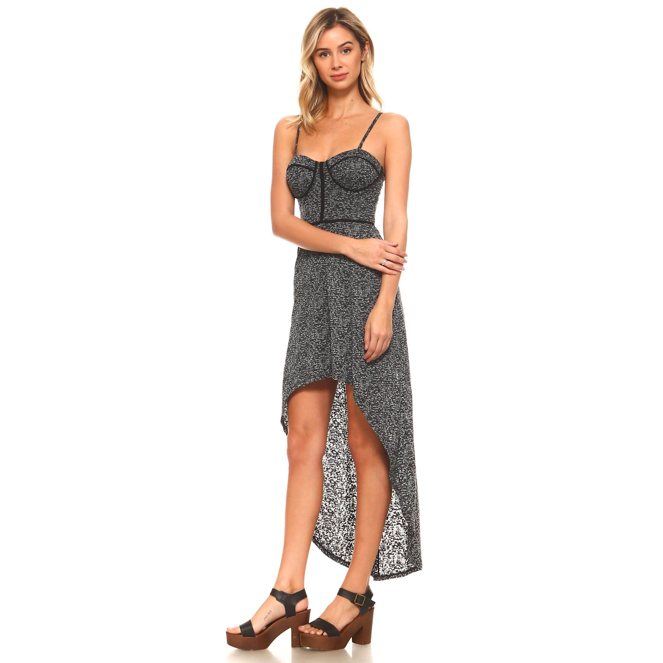 Women's Abstract Burnout Hi-Low Dress - VacationGrabs