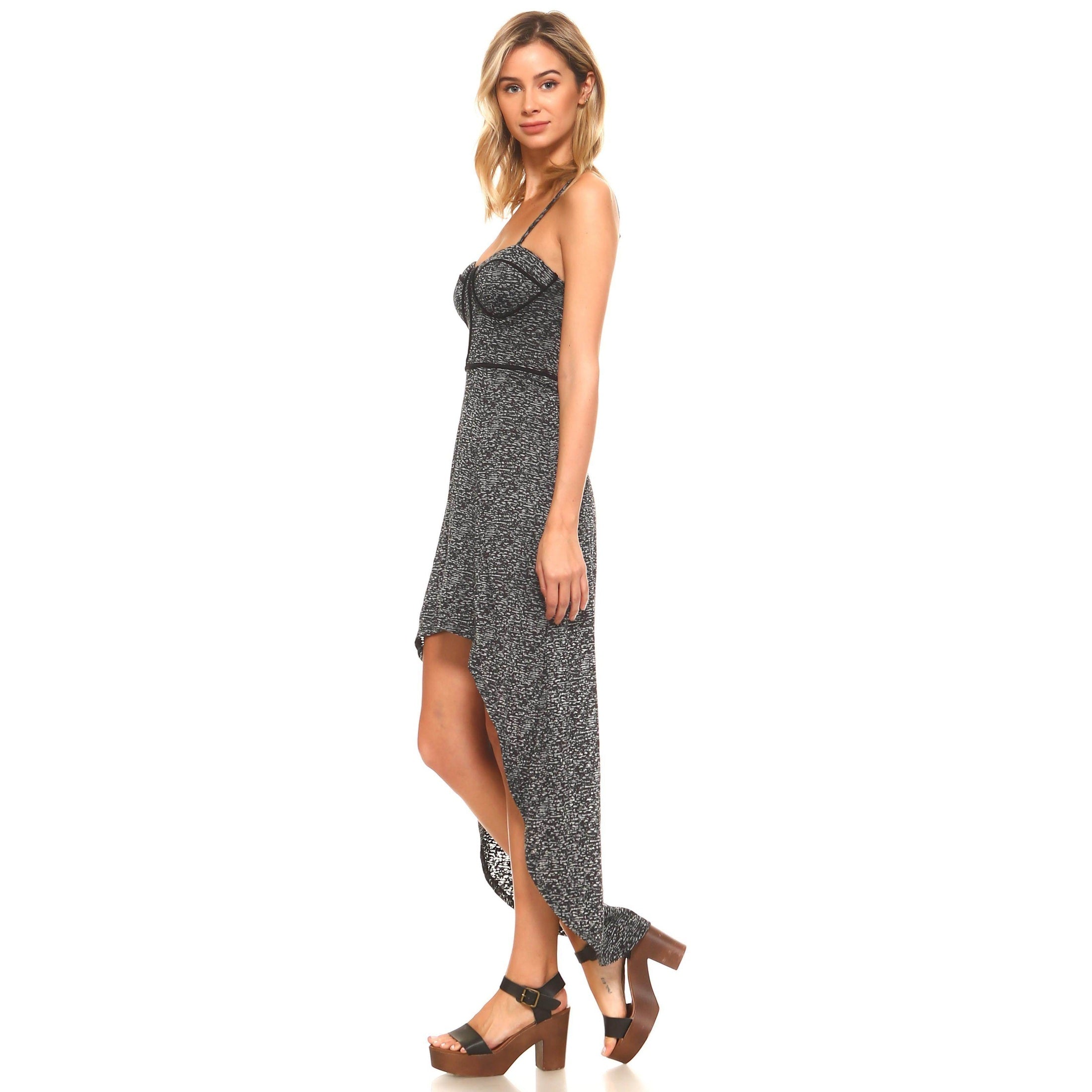 Women's Abstract Burnout Hi-Low Dress - VacationGrabs