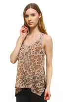 Women's Animal Print Jersey Tank Top - VacationGrabs