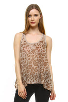 Women's Animal Print Jersey Tank Top - VacationGrabs