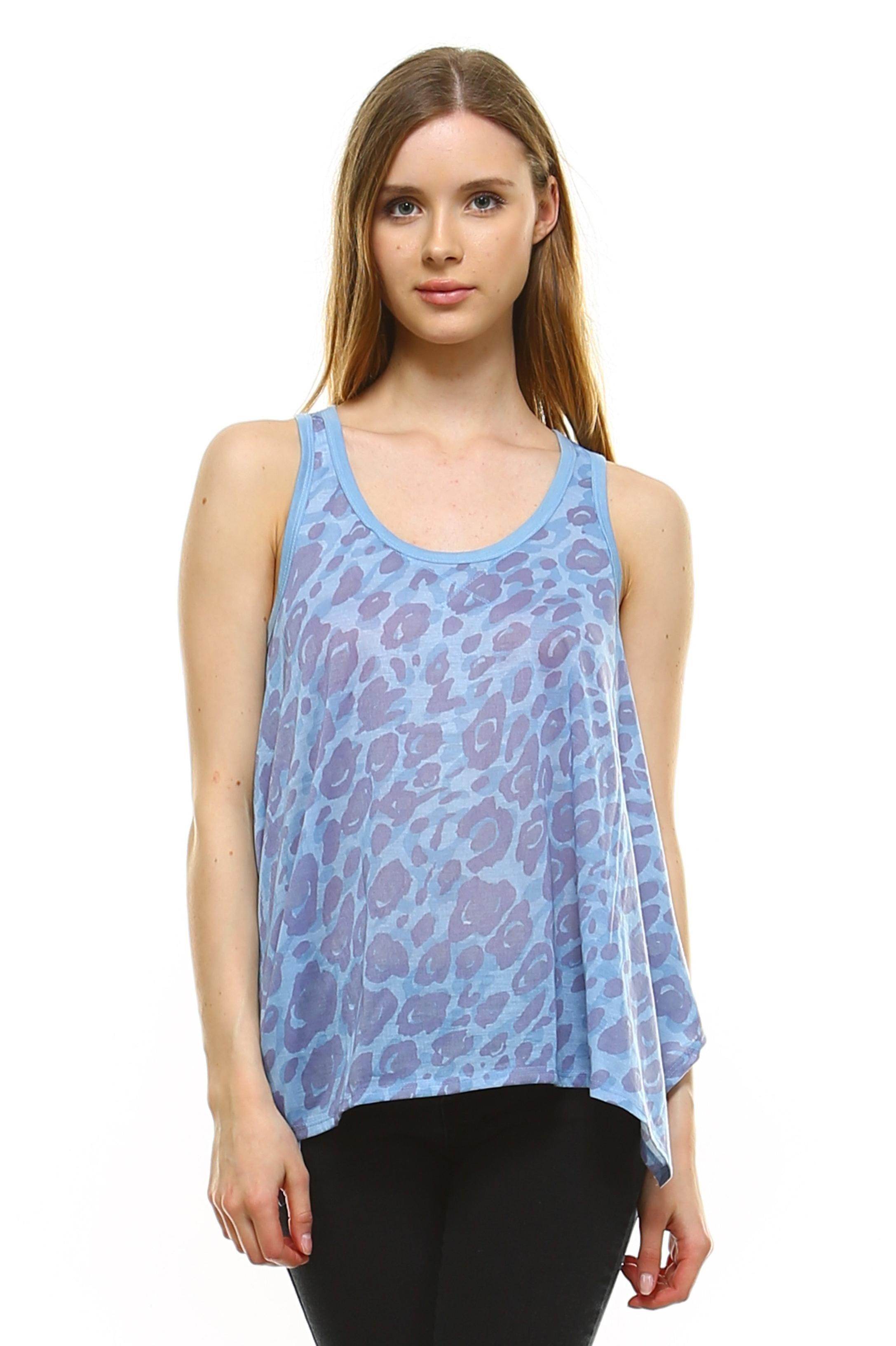 Women's Animal Print Jersey Tank Top - VacationGrabs