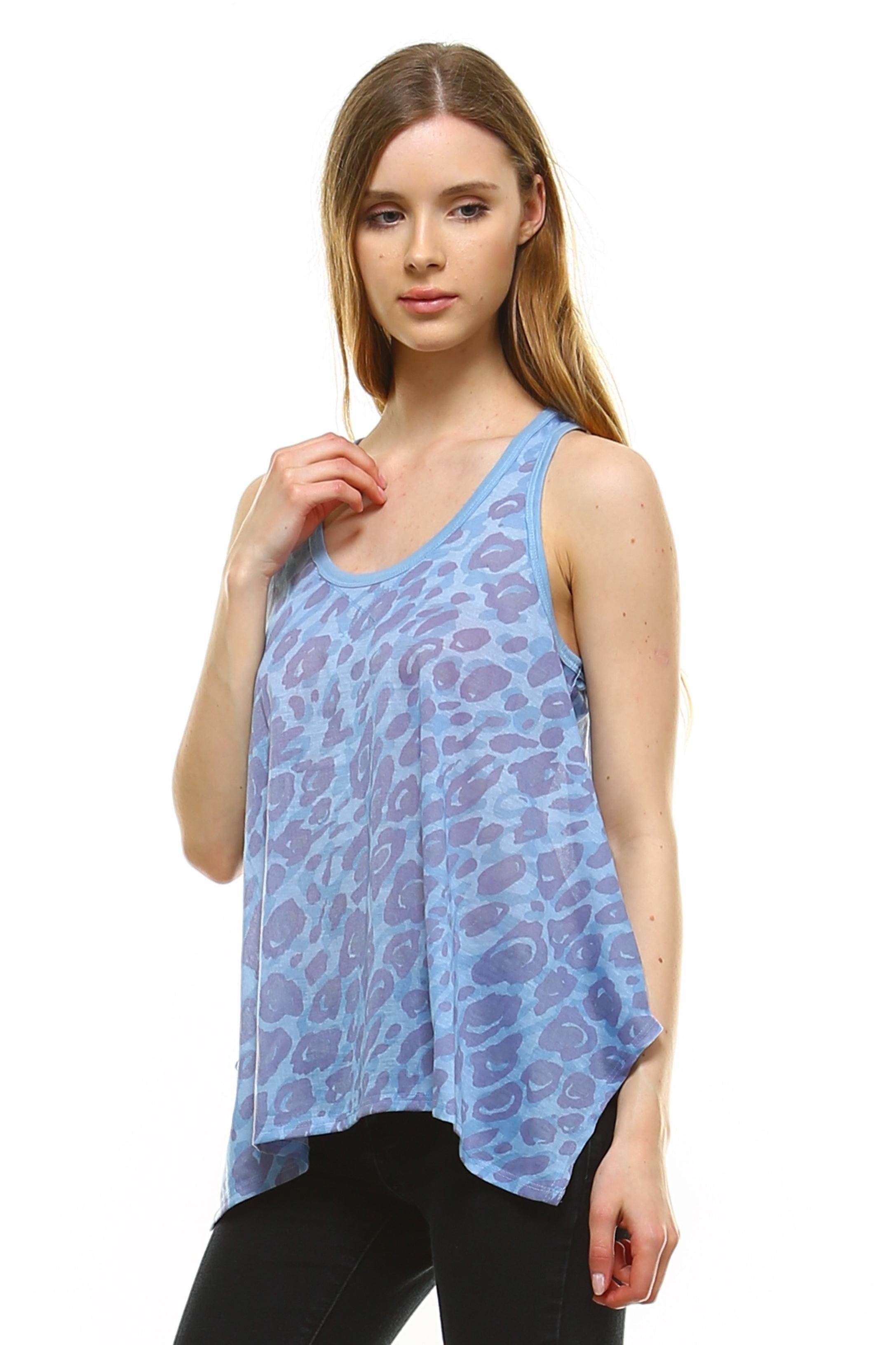 Women's Animal Print Jersey Tank Top - VacationGrabs