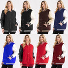 Women's Boyfriend Oversized Letterman Jacket 8 Colors - VacationGrabs