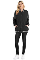 Women's Boyfriend Oversized Letterman Jacket 8 Colors - VacationGrabs