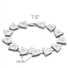 Women's Bracelets - LO2003 - Matte Rhodium & Rhodium Brass - VacationGrabs