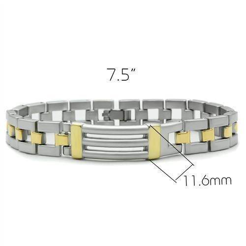Women's Bracelets - LO2030 - Matte Rhodium & Gold White - VacationGrabs