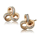 Stunning 925 sterling rhodium earrings with intertwined design and sparkling accents for elegant style